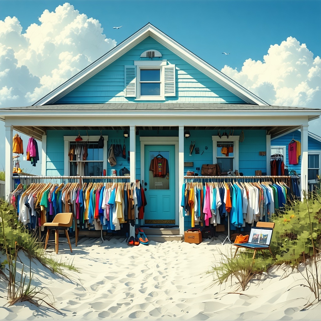 annual yard sale at a beach house by he ocean-1